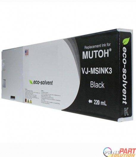 Mutoh ValueJet Ecosolvent 220ml Ink Cartridge - Black (OEM)