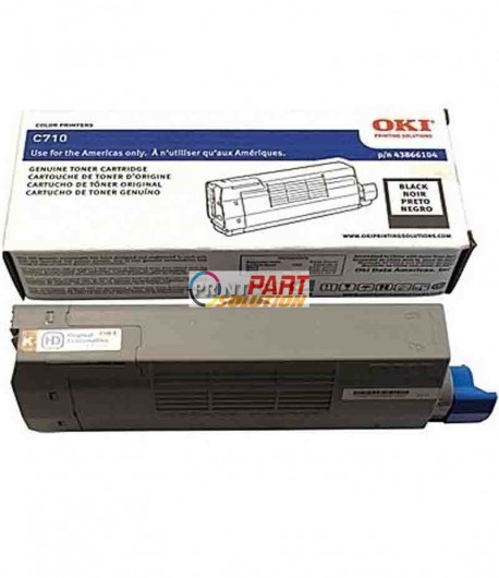 OKI 43866104 Black Toner Cartridge for C710 Series Printers